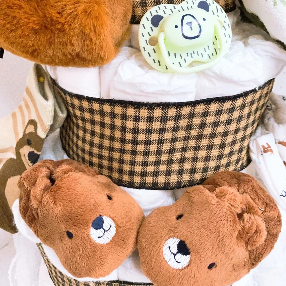 Teddy Bear Diaper Cake